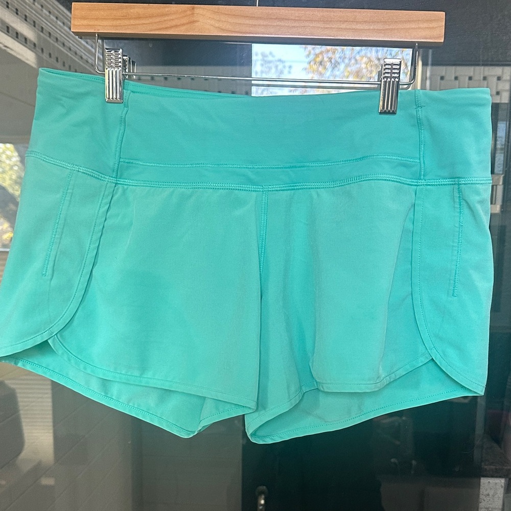 Lululemon Athletica Turquoise Athletic Shorts